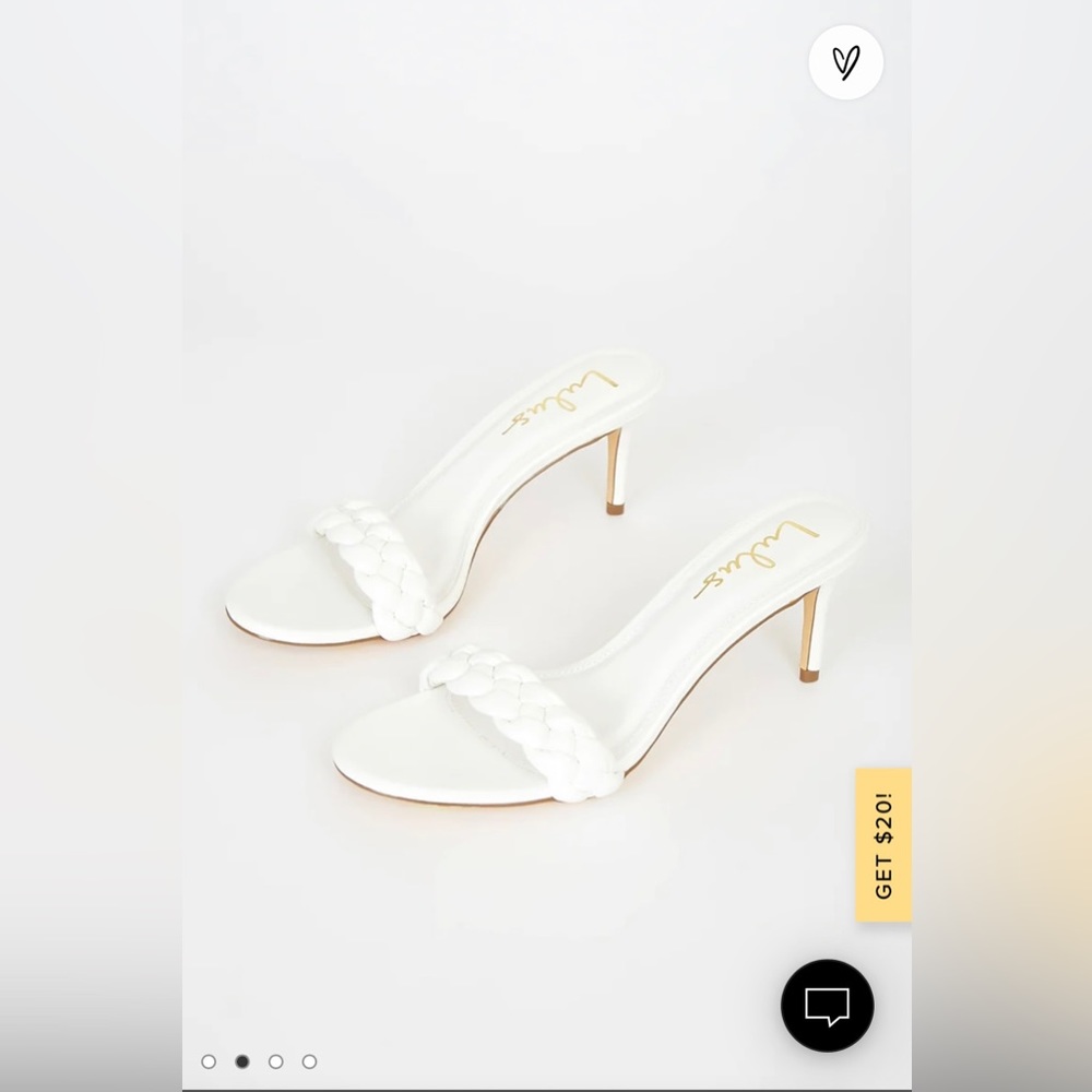Lulu’s Safina White Braided High Heel Sandals